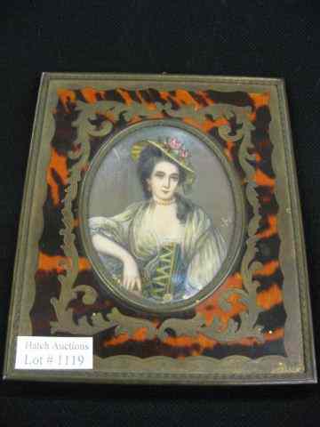 Appraisal: Miniature Painting on Ivory of MadameElizabeth artist signed image area