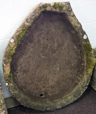 Appraisal: A pear-shaped stone trough cm x cm