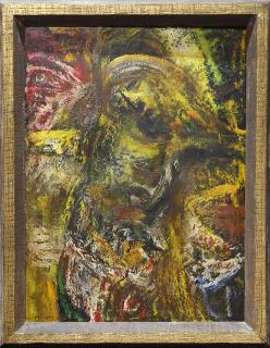 Appraisal: Painting Joachim Probst Joachim Probst American - Yellow Crucifix oil