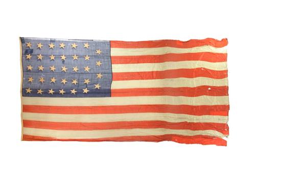 Appraisal: LT COMMANDER JAMES PARKER'S FLAG FROM THE SECOND BATTLE OF