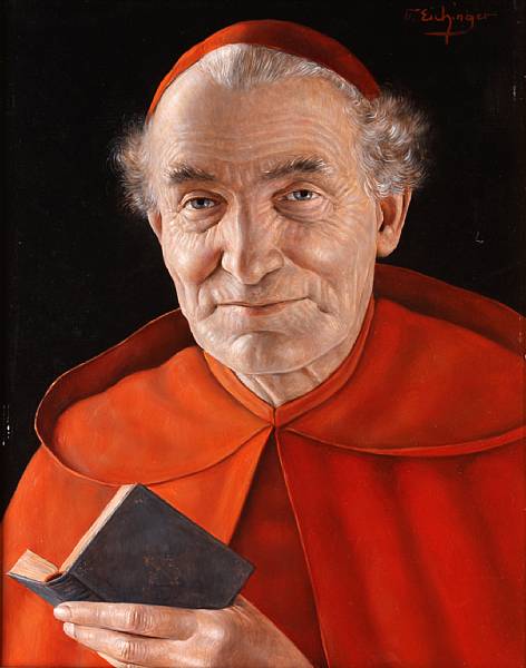 Appraisal: Otto Eichinger Austrian born A portrait of a cardinal signed