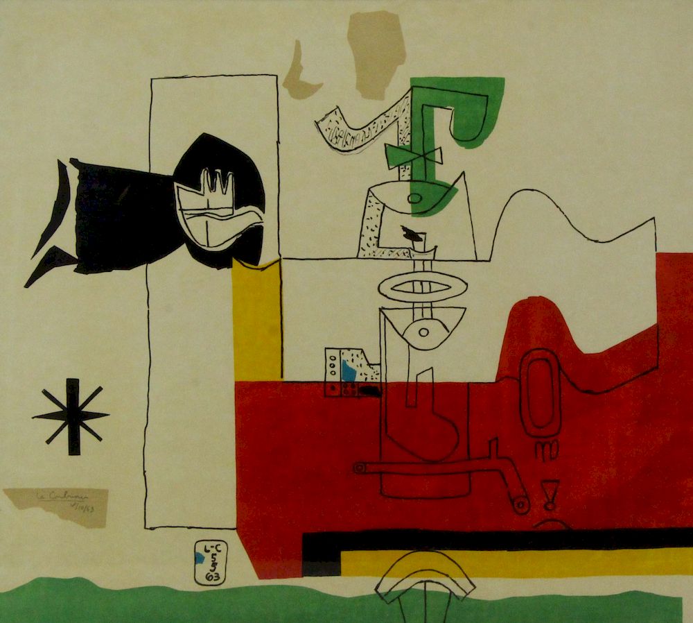 Appraisal: LE CORBUSIER SWISS - Lithograph Totem Signed and dated in