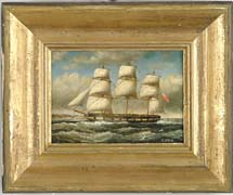 Appraisal: CLEMENT DREW American - SHIP IN FULL SAIL Oil on