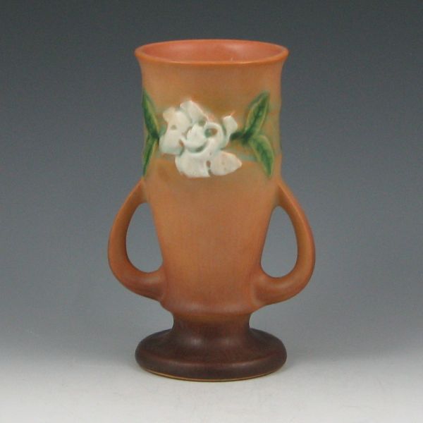 Appraisal: Roseville brown Gardenia handled vase Marked Roseville USA - Mint