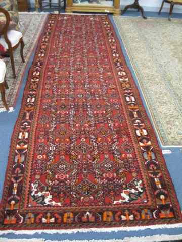 Appraisal: Malayer Persian Handmade Runner geometric stylized floral designs ' ''