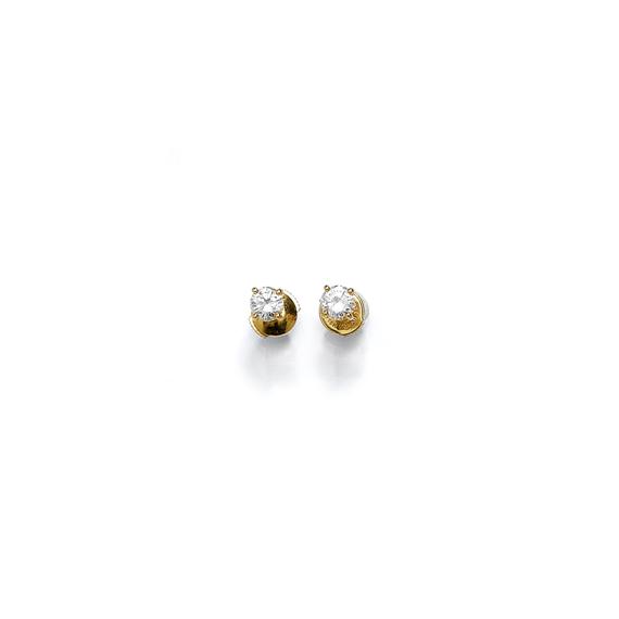 Appraisal: DIAMOND EAR STUDS Yellow gold Classic ear studs each set