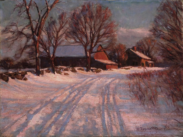 Appraisal: OWEN ROBERT EMMETT American - Winter Road oil on canvas