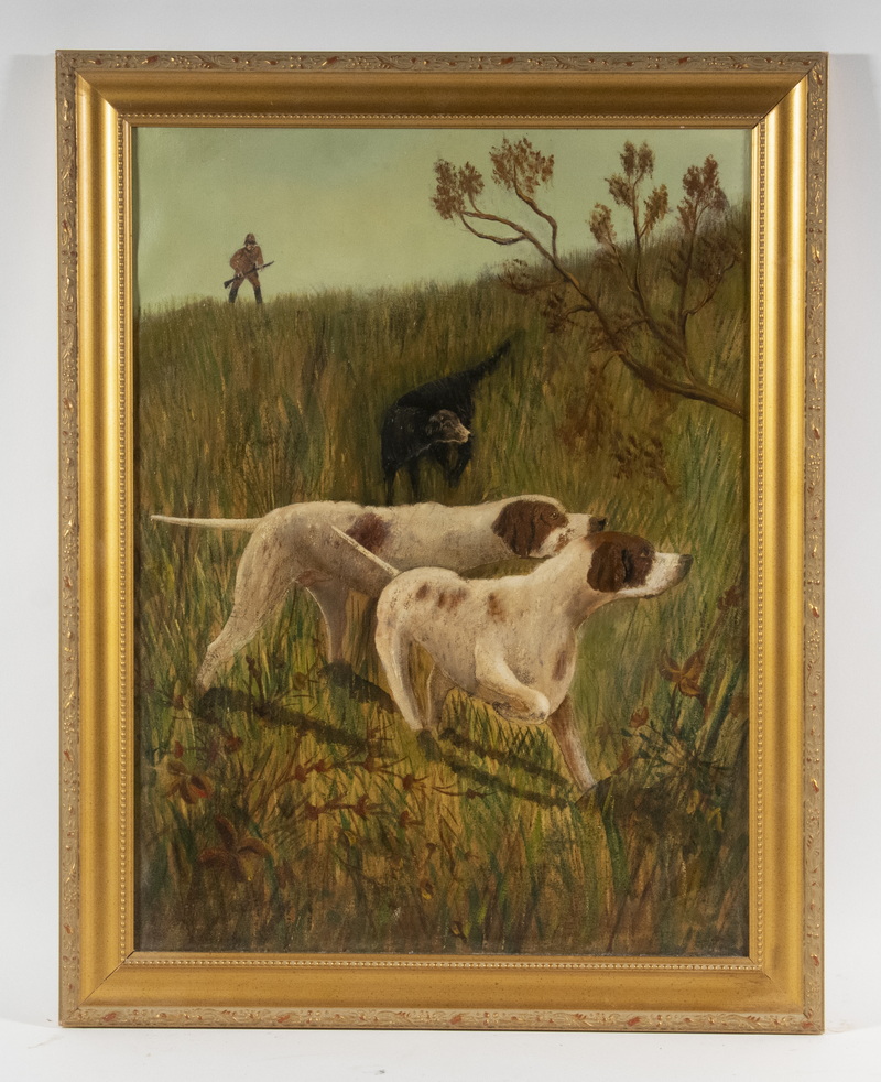 Appraisal: VICTORIAN HUNTING SCENE October Hunt oil on canvas unsigned depicting