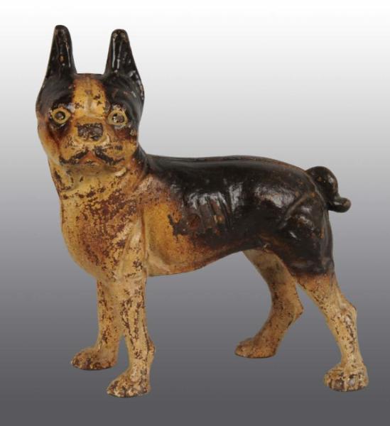 Appraisal: Cast Iron Boston Terrier Doorstop Description Full-figure Boston Terrier facing