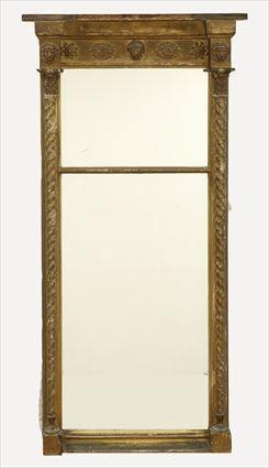 Appraisal: Regency-Style Giltwood Pier Mirror x in