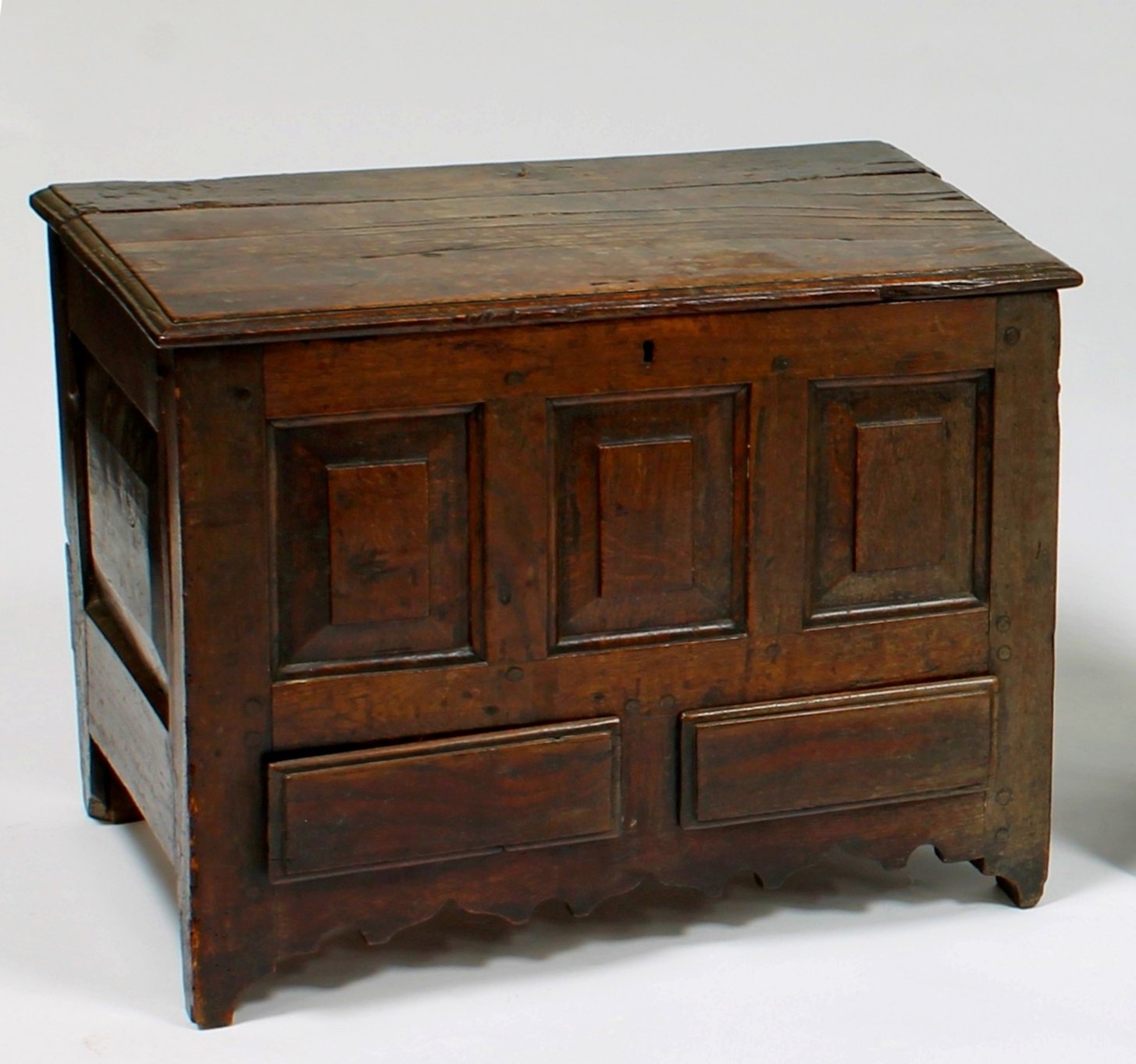 Appraisal: A mid th Century Welsh oak coffer bach possibly Pembrokeshire