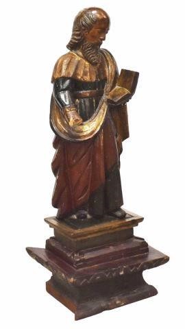 Appraisal: Spanish Colonial carved santo altar figure Saint Jerome th th