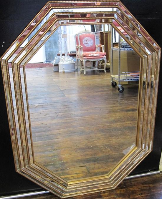 Appraisal: DECORATIVE OCTAGONAL WALL MIRROR