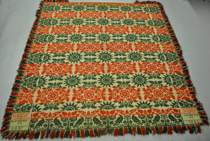 Appraisal: - Jacquard coverlet manufactured by A C Tured by C