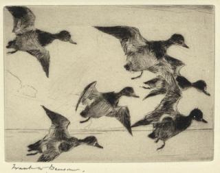 Appraisal: Frank W Benson Two Drypoints each signed Frank W Benson