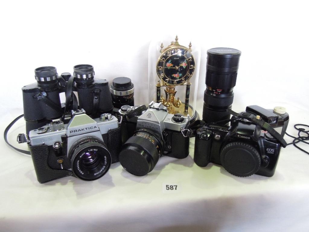 Appraisal: A mixed collection of items including a Canon E SLR