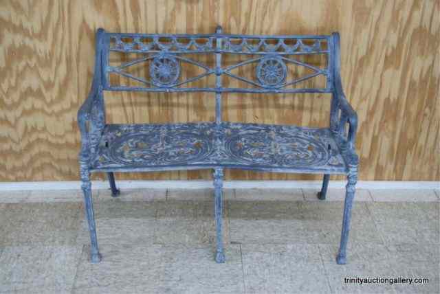 Appraisal: Cast Iron Victorian Style Garden BenchIs a very nice heavy