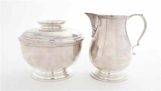 Appraisal: An American Sterling Silver Creamer and Covered Sugar Set Ensko