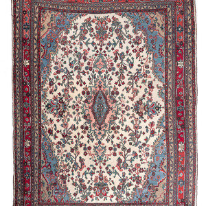 Appraisal: A Isfahan Wool Carpet Second Half th Century feet inches