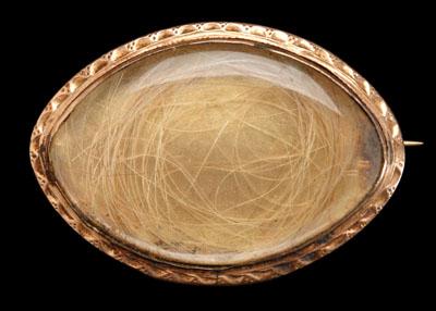 Appraisal: Lock of George Washington s hair strands of hair enclosed