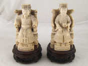 Appraisal: A pair of late th early th c Chinese ivory