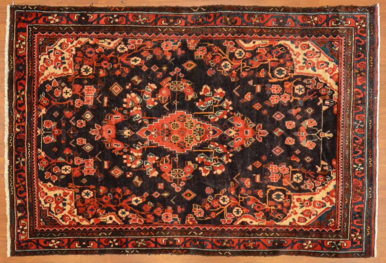 Appraisal: Persian Hamadan rug approx x Iran modern Condition Sides are