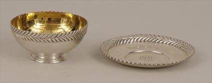 Appraisal: Tiffany Co Sterling Silver Presentation Bowl and Stand with Laurel