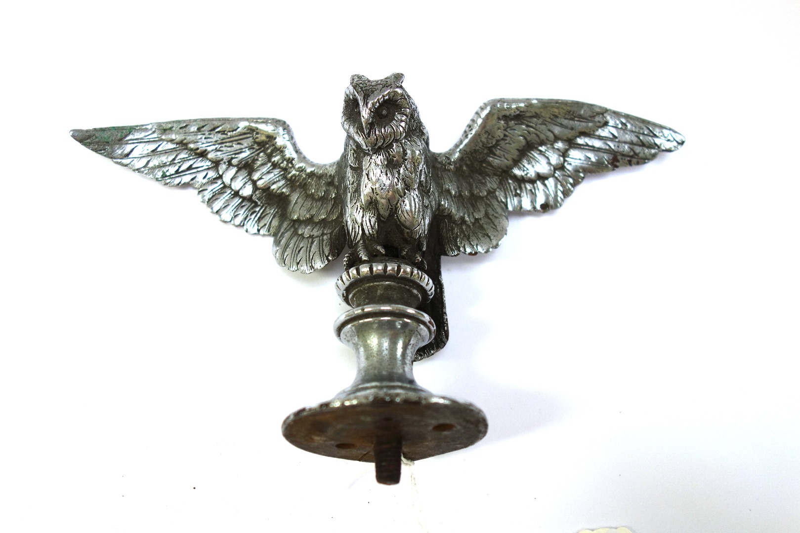 Appraisal: A silvered bronze car mascot early th century modelled and