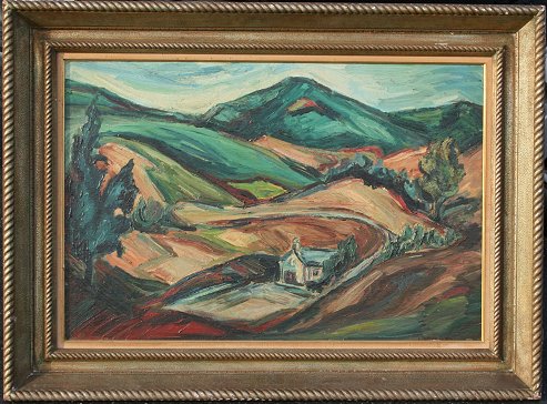 Appraisal: KRUGMAN Leo American th C Modernist Landscape OIL B ''