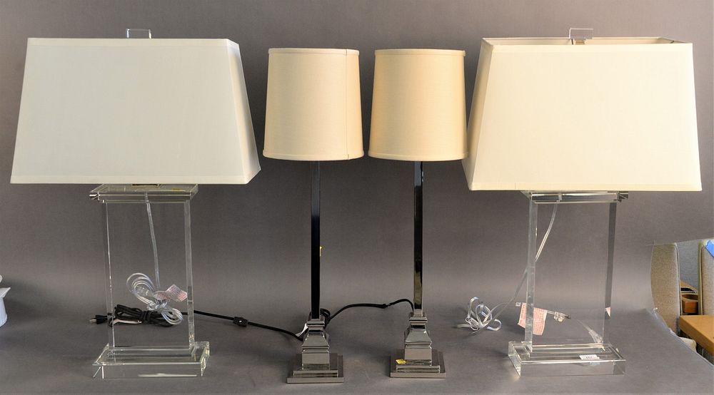 Appraisal: Two Pairs of Contemporary Table Lamps to include a pair