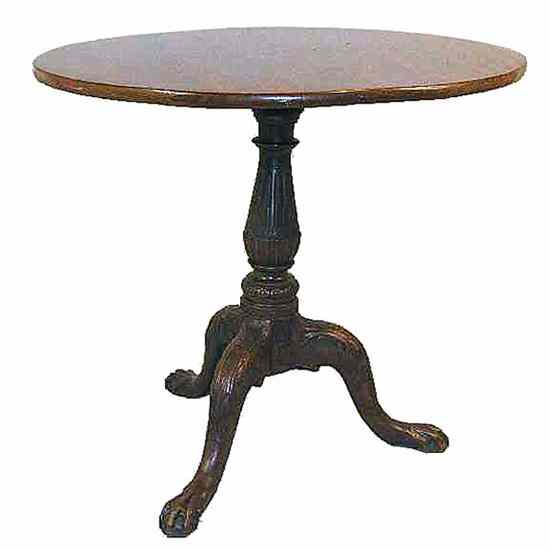 Appraisal: An English Chippendale Style Mahogany Tilt-top Tripod Table th century