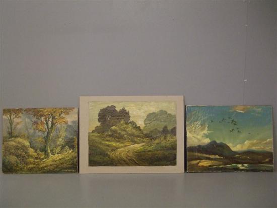 Appraisal: Keith Burtonshaw three oils on board of unknown English landscapes