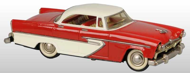 Appraisal: Tin Plymouth Belvedere Battery-Op Toy Description Japanese Working Battery-operated headlights