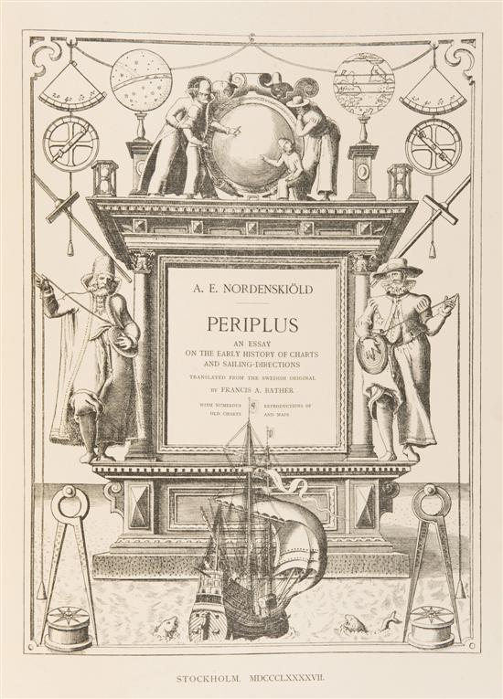 Appraisal: Portolan Chart Facsimiles A E Nordenskiold Periplus An Essay on