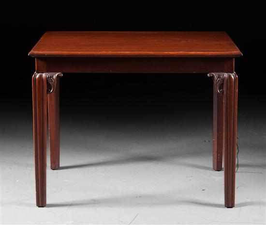 Appraisal: Potthast Bros Federal style mahogany side table mid- th century