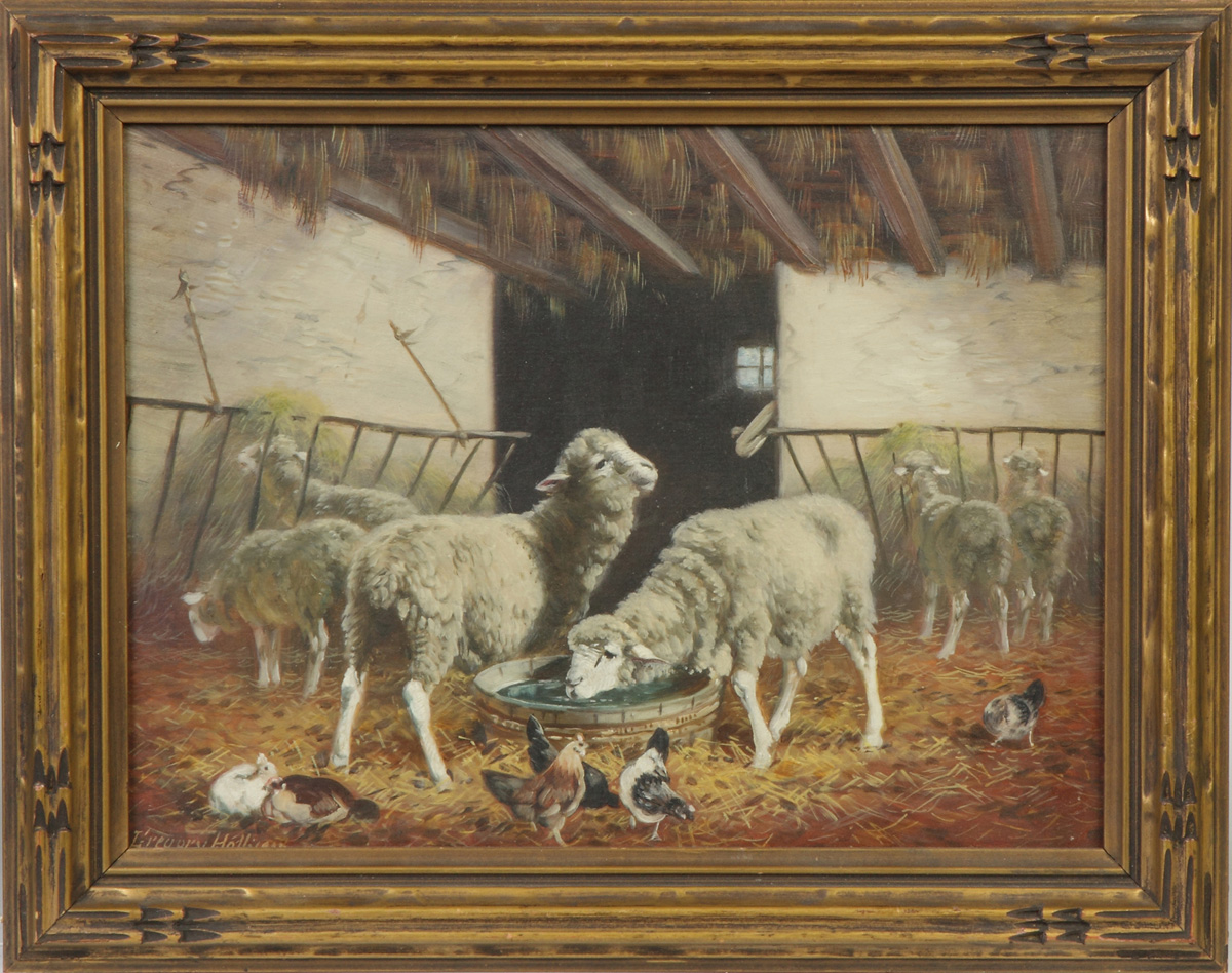 Appraisal: Gregory Hollyer English - Sheep Sgn Lower left Gregory Hollyer