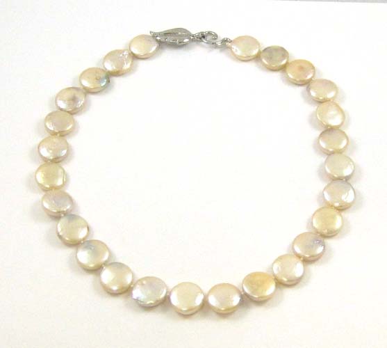 Appraisal: PRINCESS LENGTH COIN PEARL NECKLACE - inches in length and