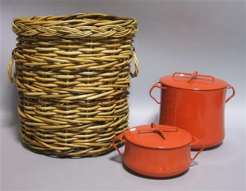 Appraisal: GROUP OF FOUR RED DANSK POTS