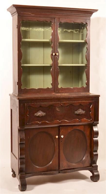 Appraisal: Empire Butler's Desk with Bookcase Top American Empire Mixed Wood