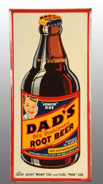 Appraisal: Embossed Tin Dad's Root Beer Sign Description s to s