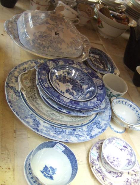 Appraisal: A quantity of Copeland Spode Italian pattern blue transfer decorated