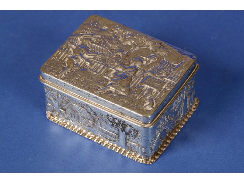 Appraisal: A VICTORIAN TRINKET BOX of regular form the hinged lid