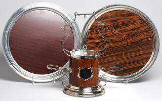 Appraisal: Group of Silver Comprising a handled ice bucket and two