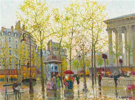 Appraisal: Constantine Kluge French Russian - Place de la Madeline oil