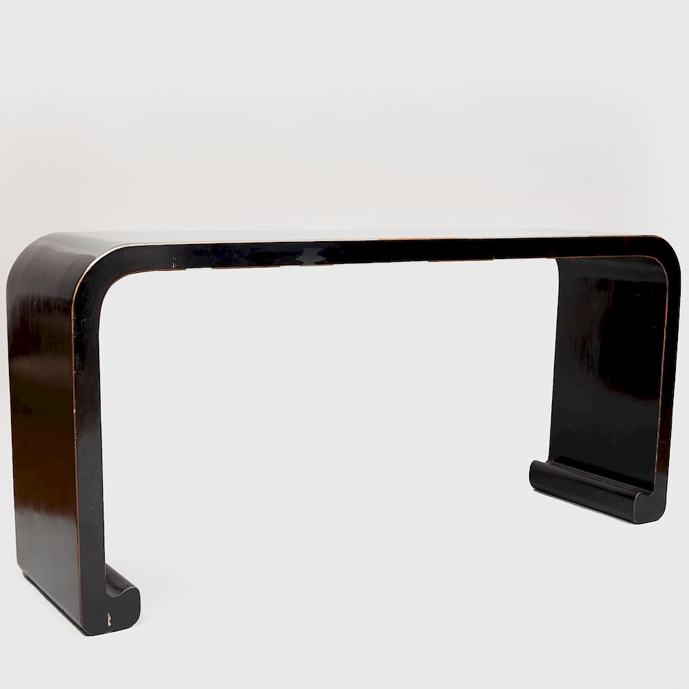 Appraisal: Chinese Black Lacquer Altar Table in x ft in x