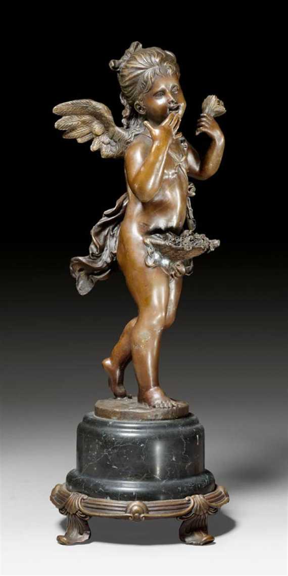 Appraisal: FIGURE OF CUPID Napoleon III Paris circa Burnished bronze and