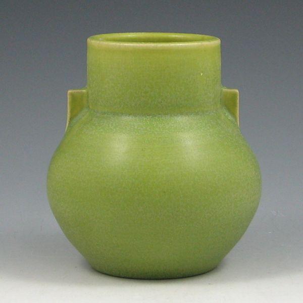 Appraisal: Door Pottery cabinet vase with buttress handles finished in Granny