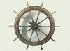 Appraisal: SHIP'S WHEEL - th c wooden ship's wheel diameter ten