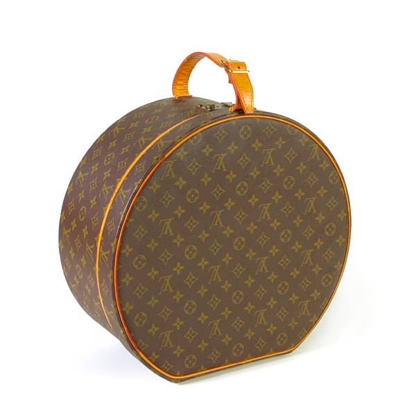 Appraisal: A Louis Vuitton hat case height in width in depth