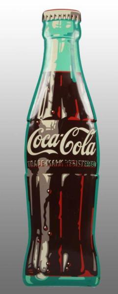 Appraisal: Coca-Cola Die-Cut Bottle Description April Great display piece with a